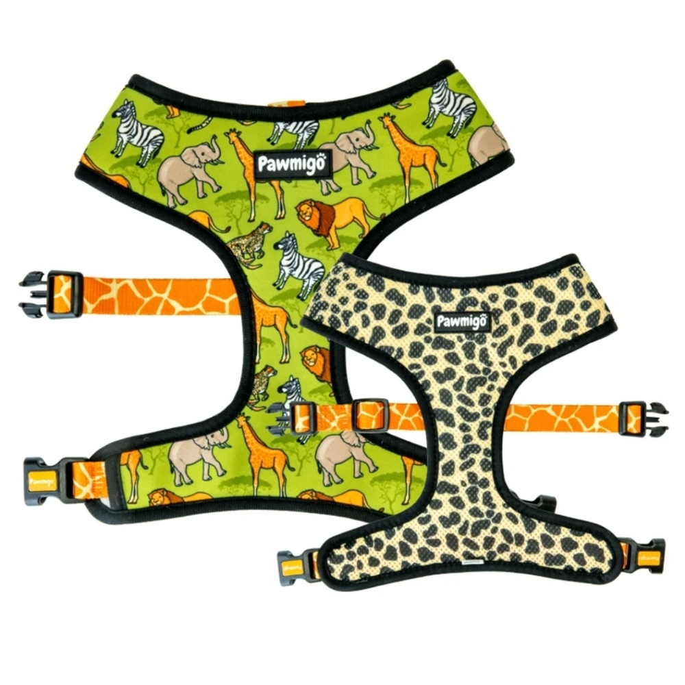 Dog harness with matching leash and poop bag